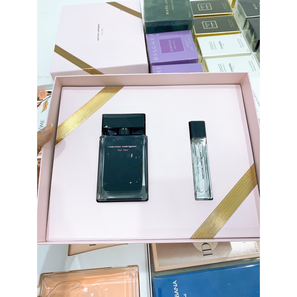[CHÍNH HÃNG+VIDEO+BILL] 💦SÉT NƯỚC HOA NARCISO RODRIGUEZ ĐEN 50ml+10ml💦