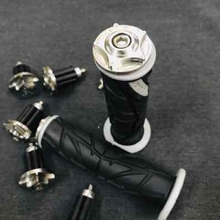Gù xe máy inox SALAYA cùng bao tay SPIDER
