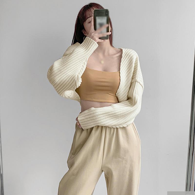 Áo khoác cardigan tay dài màu sắc thanh lịch thời trang cho nữ