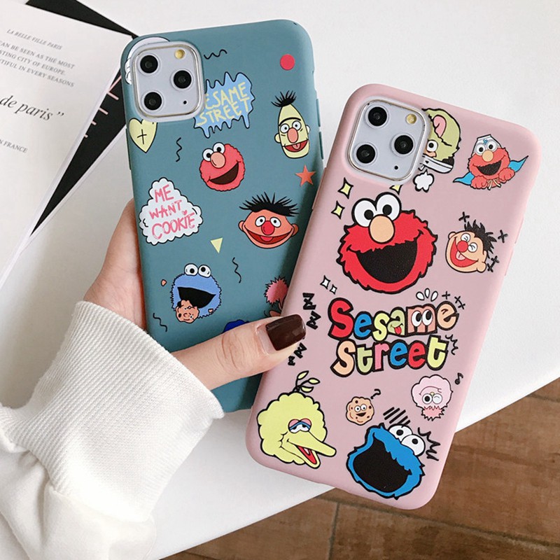 Ốp điện thoại silicone mềm phong cách phim Sesame Street dễ thương cho iPhone 11 Pro Max XS XR X iPhone 6 6s 7 8 Plus | BigBuy360 - bigbuy360.vn