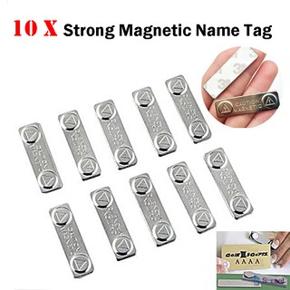10 chiếc bảng tên kim loại hút nam châm tiện ích
