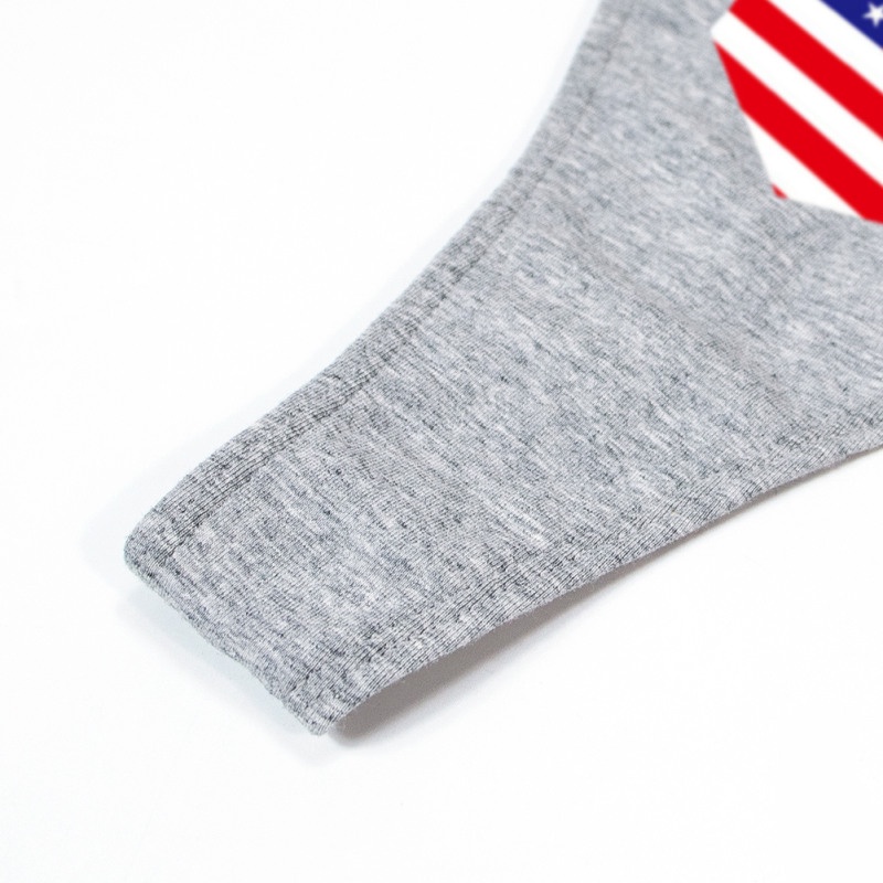 Quần lót lọt khe VARSBABY N153 vải cotton thoáng khí in họa tiết cờ Mỹ thời trang