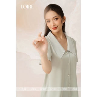 Bộ Pijama Lụa Pastel Phối Voan Trắng Lapi LPN33
