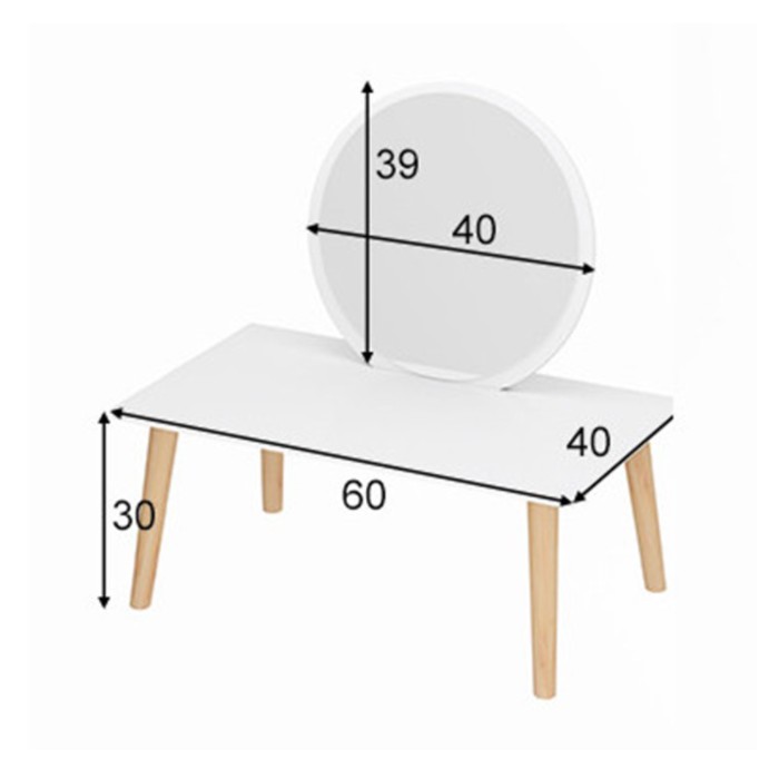 Bàn trang điểm ngồi bệt mini phong cách Bắc Âu thiết kế hiện đại, nhỏ gọn FNL-117.01 | BigBuy360 - bigbuy360.vn