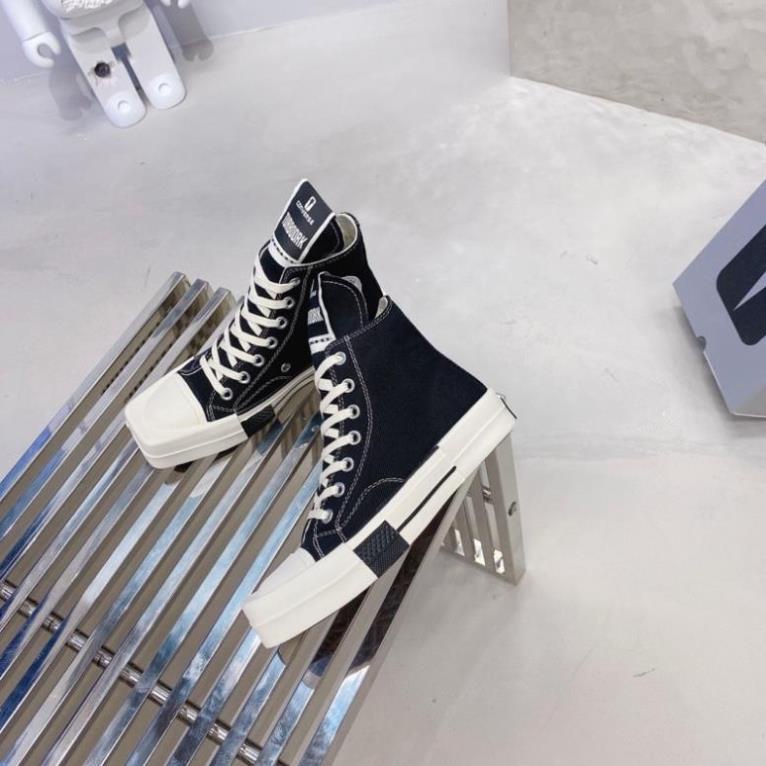 🇱🇧 🥑 Giày thể thao nữ cổ cao đế dày mũi vuông thương hiệu thời trang cao cấp Rick Owens x Converse