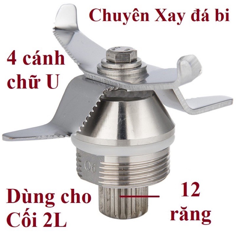 Bộ Lưỡi dao máy xay công nghiệp 8 lưỡi bằng thép không rỉ