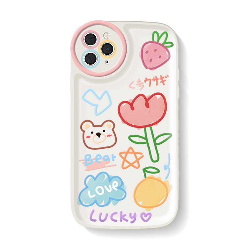 Ốp lưng iphone Ốp Điện Thoại Silicon Trong Suốt Chống Sốc In Hình Hoạt Hình Cho iPhone 11 Pro Max 13 Pro Max 12 Pro Max 7Plus xr XS Max Dinuo case