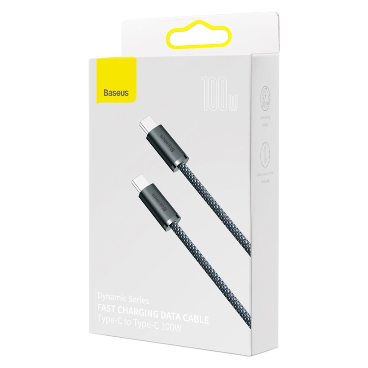 Cáp sạc Baseus Dynamic Type-C to Type-C sạc nhanh PD 100W dành cho Samsung/Macbook/Xiaomi...bọc dù chống đứt, dài 1M