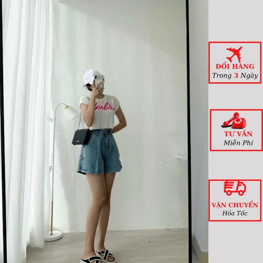 Áo len nữ croptop tay hến sát nách tiểu thư bánh bèo ulzzang Hàn Quốc