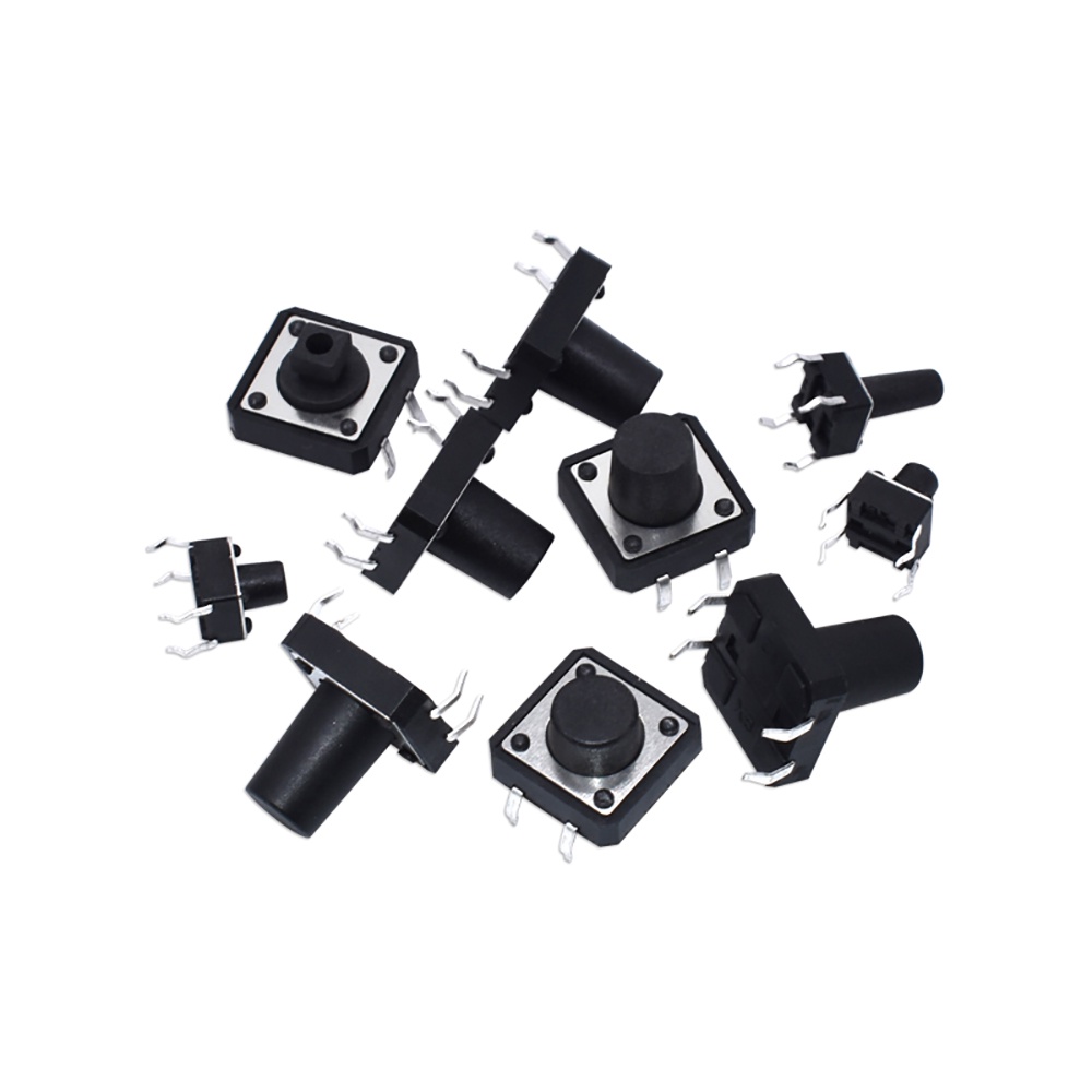 Set 20 Công Tắc Nhấn 12x12 X 12x4.3mm 5mm 6 7 8 9 10 11 12 13 14 15 4Pin