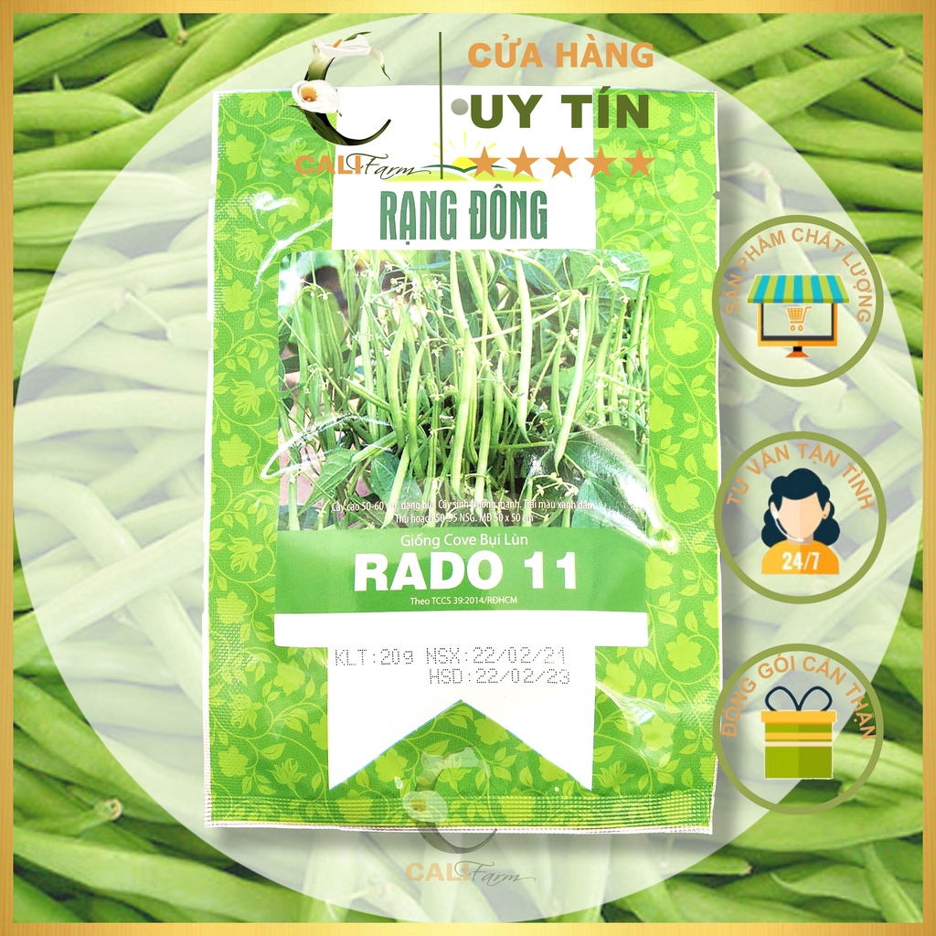 Hạt Giống Cove Bụi Lùn RADO 11 gói 20gr Dễ trồng, năng suất cao