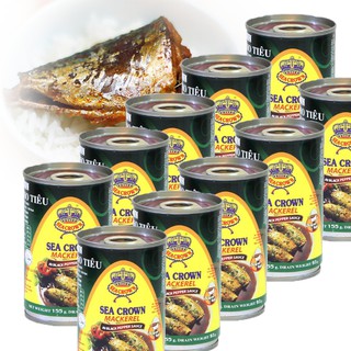 Combo 10 Cá nục kho tiêu Seacrown 155g (Date 2026)