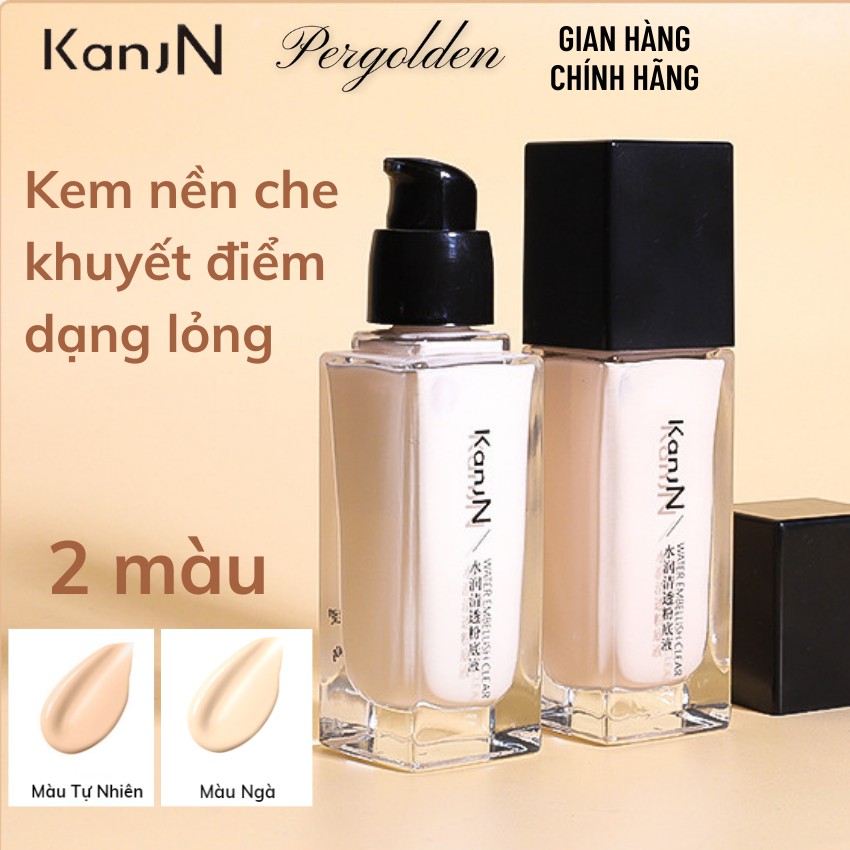 Kem Nền Che Khuyết Điểm Dạng Lỏng 40g KanJN Màu Ngà, Màu Tự Nhiên, Dưỡng Ẩm cho da Pergolden  KA037 | BigBuy360 - bigbuy360.vn
