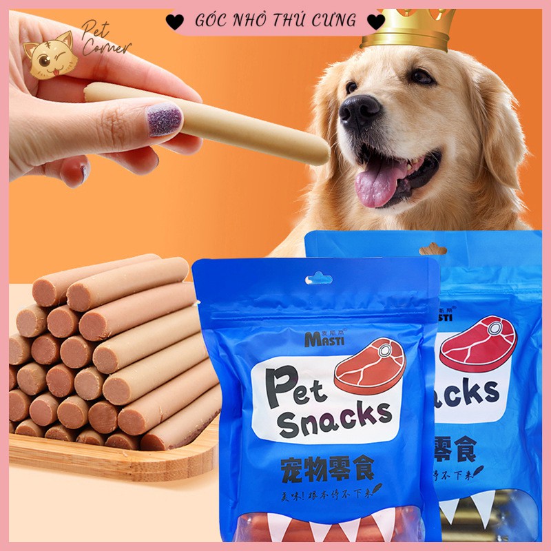 [Gói 30 que] Xúc xích dinh dưỡng Pet Snacks cho thú cưng 500g (Xúc xích ăn liền bổ sung dưỡng chất cho chó mèo)