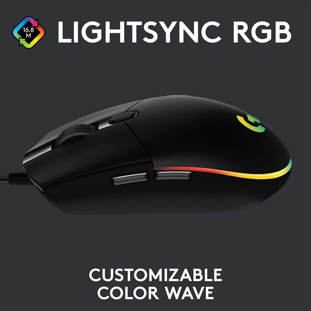 Chuột Logitech G102 LIGHTSYNC Gaming Mouse RGB 6 Nút 8000DPI Support G HUB (G203)