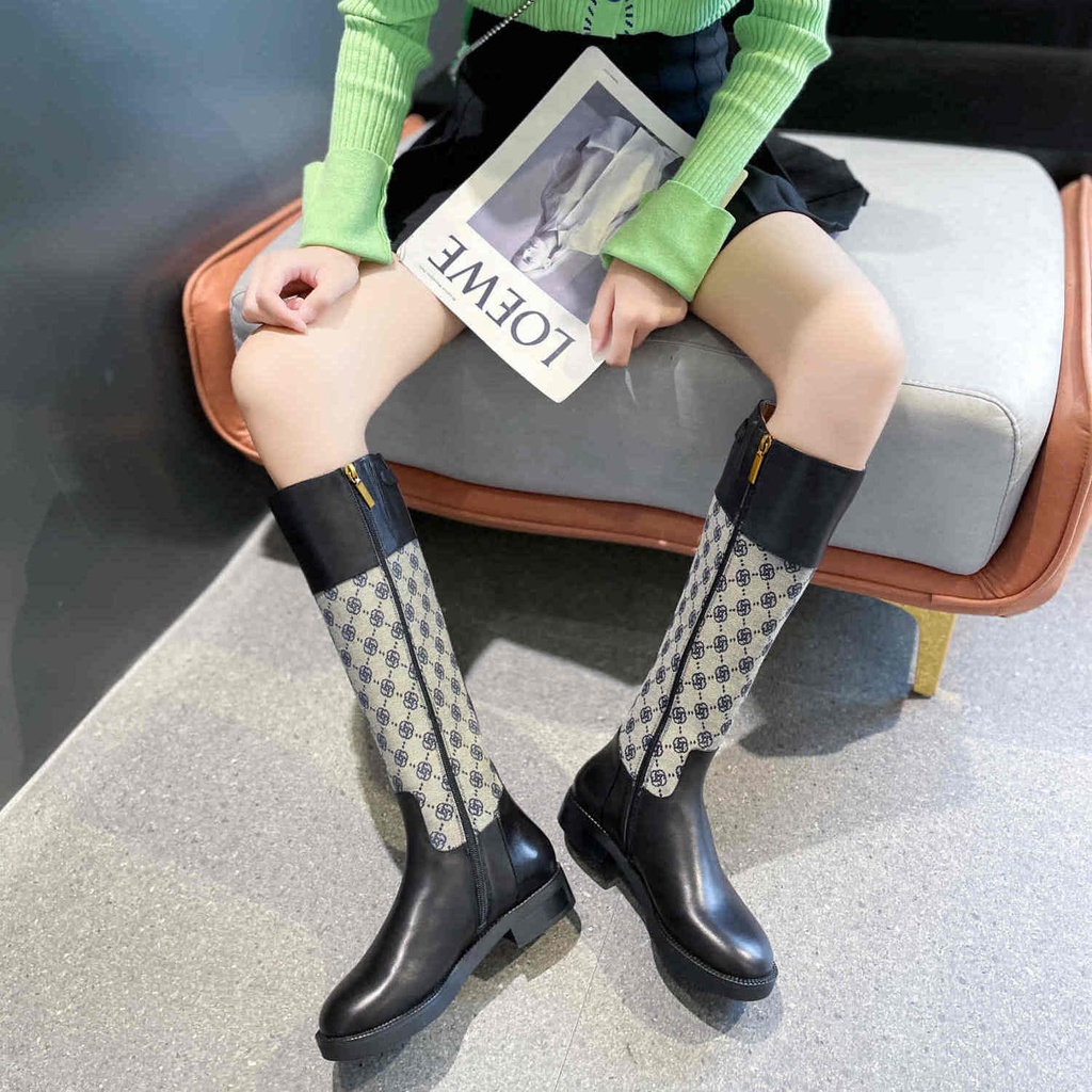 Giày bốt Martin cổ cao tới gối thiết kế sành điệu cho nữ | BigBuy360 - bigbuy360.vn