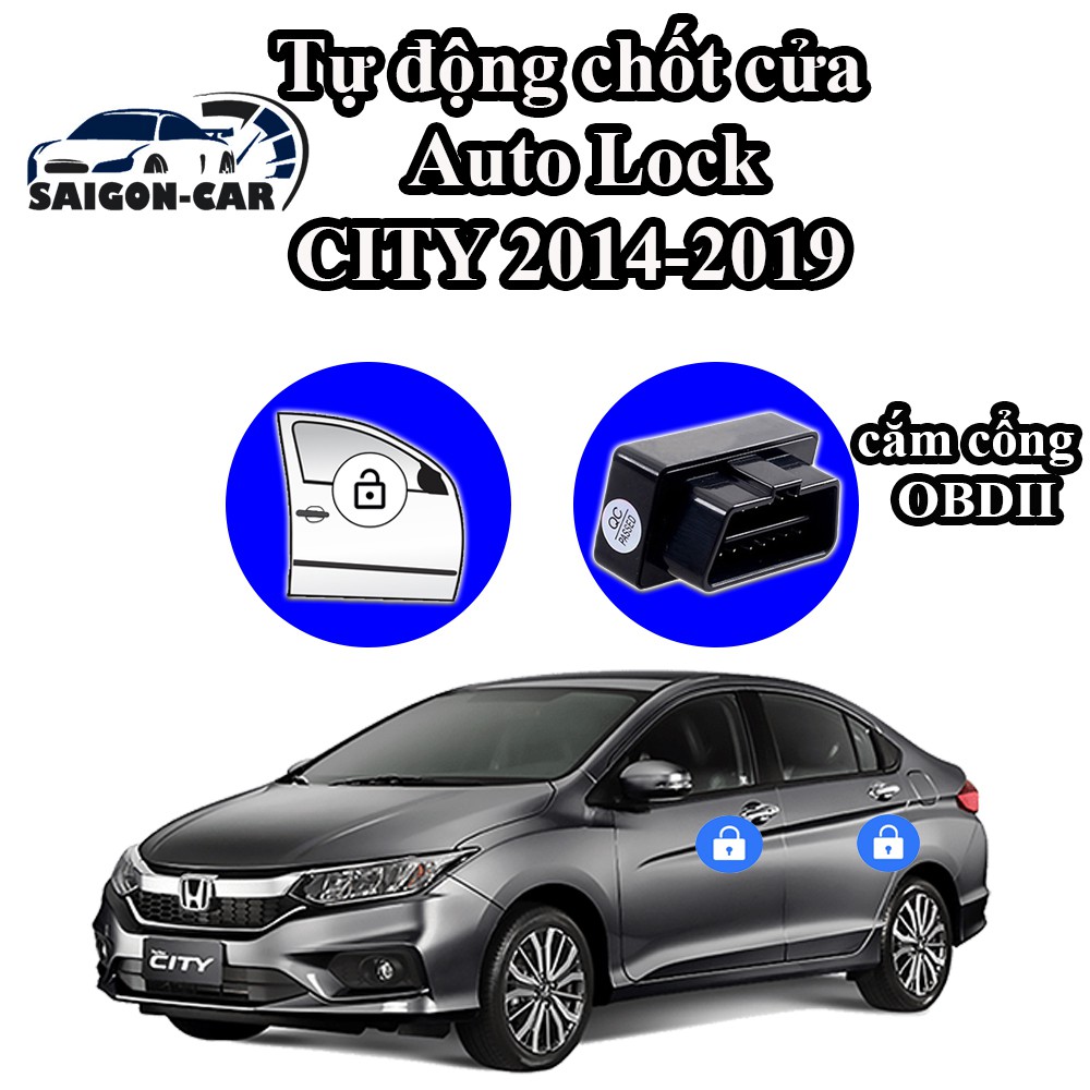 🔥HCM-Chốt cửa tự động,Auto lock theo xe Honda City 2014-2017,cắm cổng OBD2