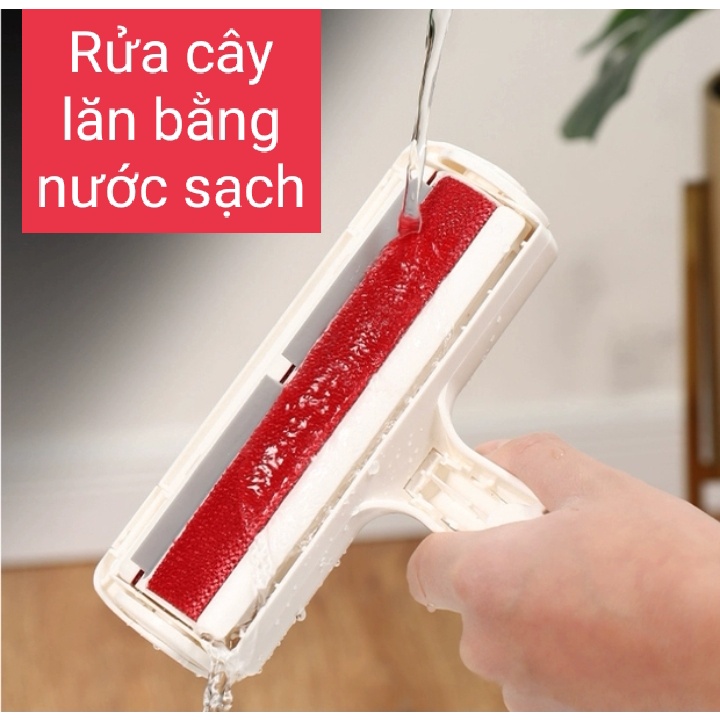 Cây lăn tĩnh điện lăn lông chó mèo trên các bề mặt vải, lăn tóc, bụi vải vệ sinh giường nệm, quần áo