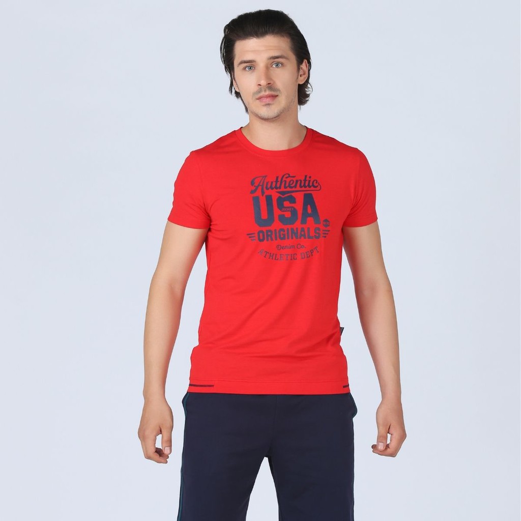 Áo Phông Nam Jockey Thun Cotton Bambo Ngắn Tay In Chữ USA Mềm Mại Cao Cấp - JUMT0422 | BigBuy360 - bigbuy360.vn