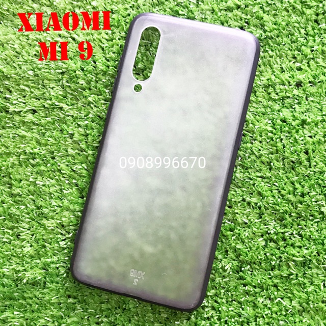 Ốp Lưng Xiaomi Mi 9 Lưng Cứng Trong Nhám Viền Dẻo Phôi In