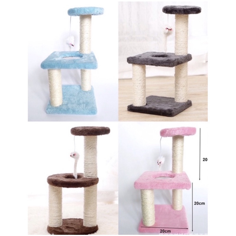 Cây cào móng 3 tầng cho mèo - Cattree- nhà cây cho mèo