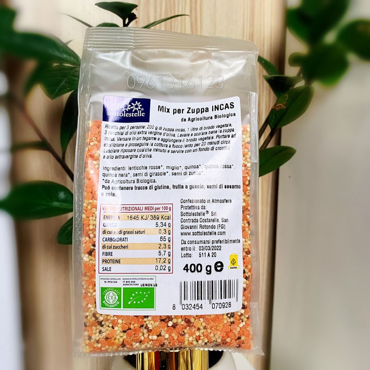 Hạt tổng hợp 7 loại hạt hữu cơ Sottolestelle 400g