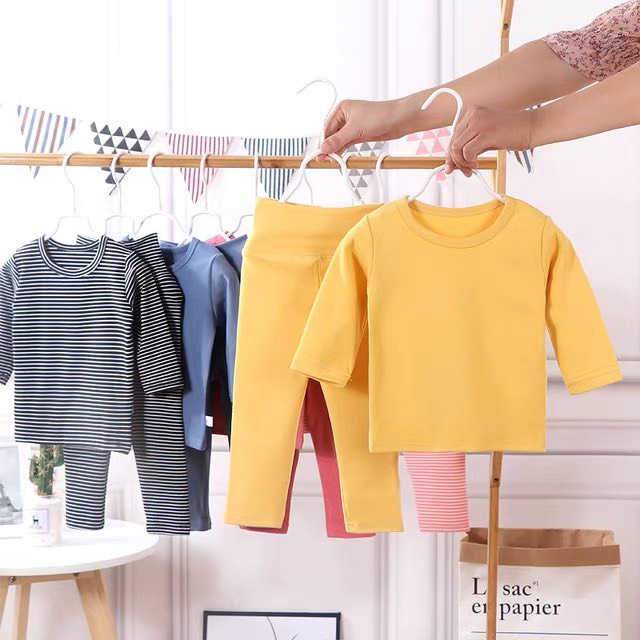 BỘ COTTON TRƠN THỜI TRANG BÉ TRAI BÉ GÁI