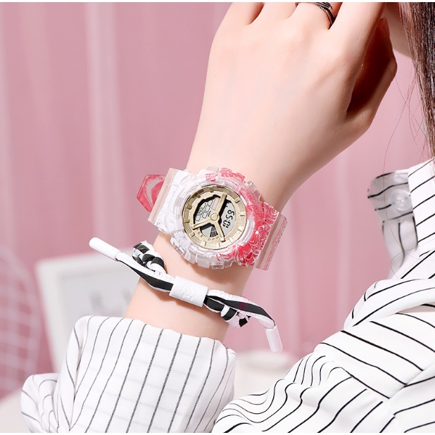 Popkozzi  Đồng Hồ Điện Tử Thể Thao  Jam Tangan Lelaki Cho Nam Đồng Hồ Cơ Điện Tử Có Đèn LED Dạ Quang In Hình