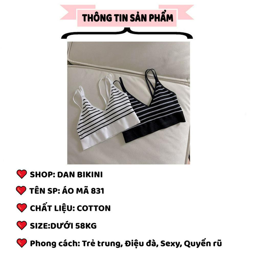 Áo Bra Nữ thiết kế 2 dây không gọng nâng ngực co giãn cao cấp MÃ 831