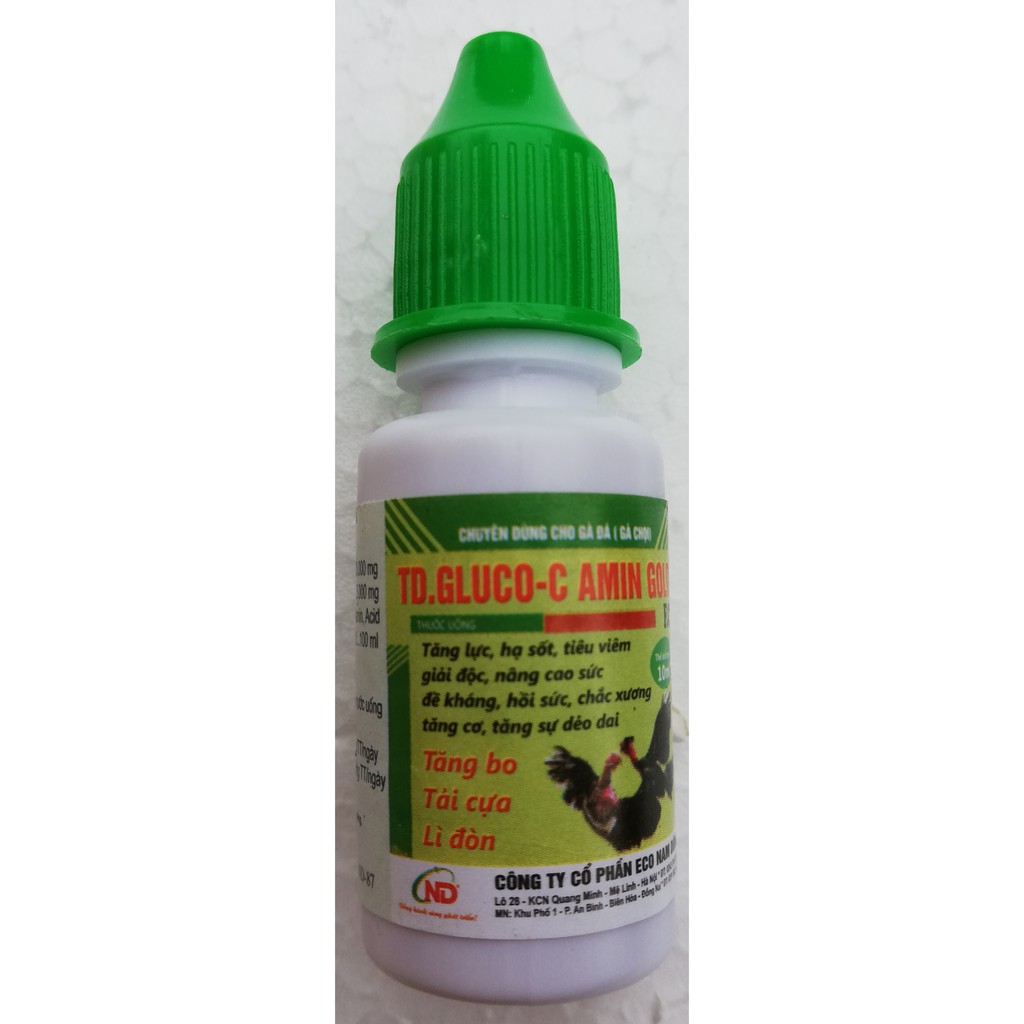 1 lọ TD.GLUCO-C AMIN 10ml Dùng để tăng lực, hồi sức tăng sự dẻo dai, nâng cao sức đề kháng, TĂNG BO, TẢI CỰ, LÌ ĐÒN