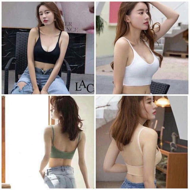 [Mã 11FASHIONSALE1 giảm 10K đơn 50K] Áo Bra Thun Gân Hở Lưng Chữ U Đẹp | WebRaoVat - webraovat.net.vn