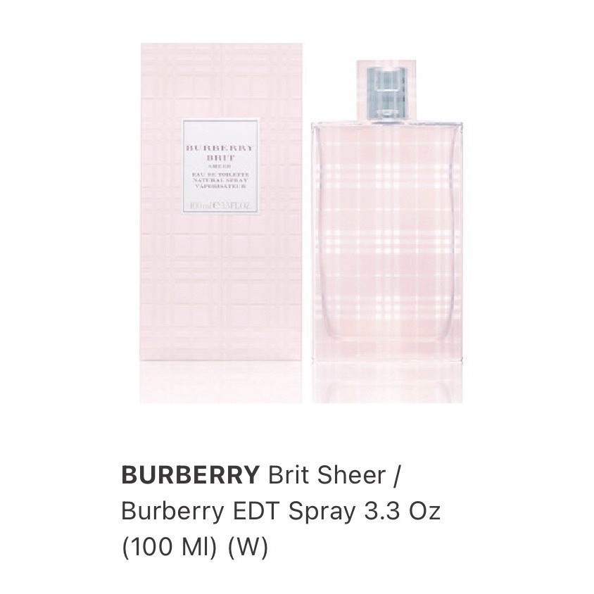 NƯỚC HOA BBR BRIT SHEER/ BBR EDT SPRAY 3.3 ( 100ML)