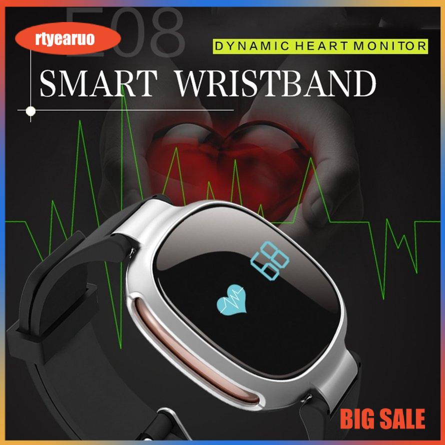 【199k0207】LEMFO E08 Heart Rate Monitor Waterproof Pedometer Watch for Android for iOS