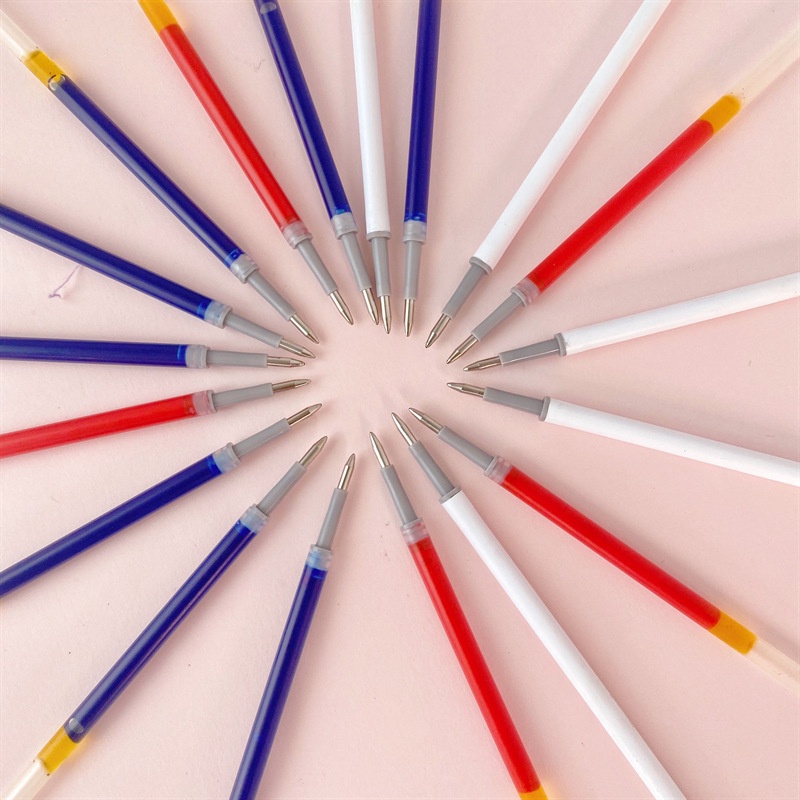 Bút Bi 10 Ngòi 0.5mm Mực Đen Đỏ Xanh Đỏ Dành Cho Văn Phòng