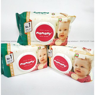 Khăn ướt Mamamy - giấy ướt Mamamy 80 tờ có nắp