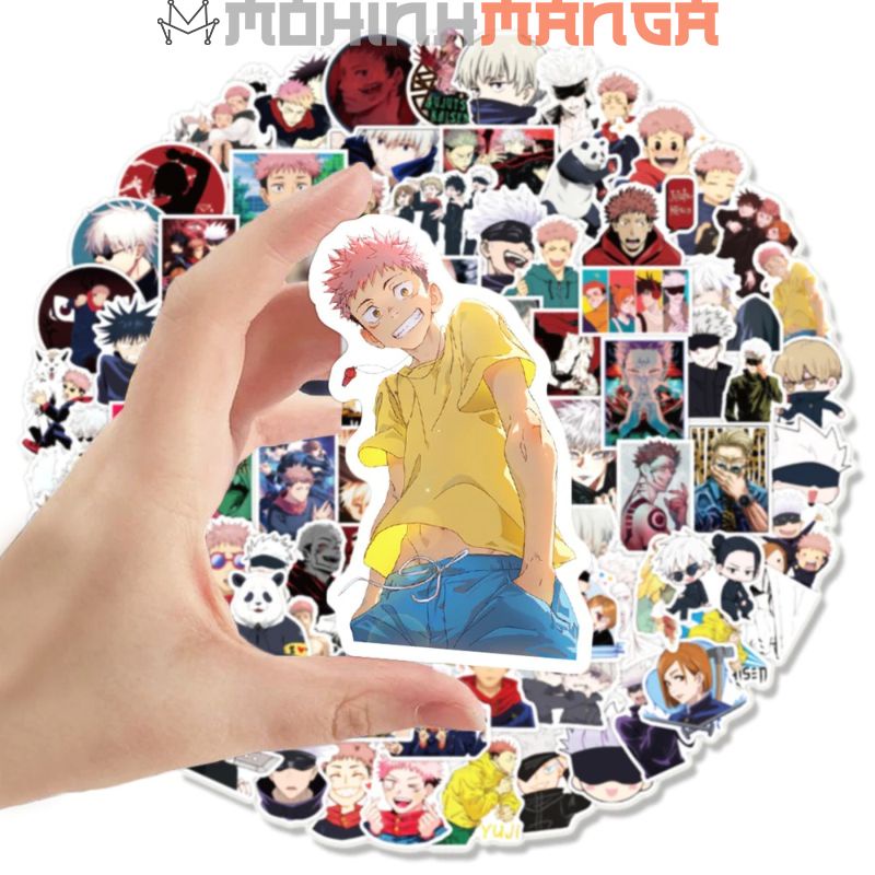 Bộ sticker Jujutsu Kaisen (miếng dán decal Chú thuật hồi chiến) chống nước hình dán Itadori Yuji Fushiguro Megumi Gojo