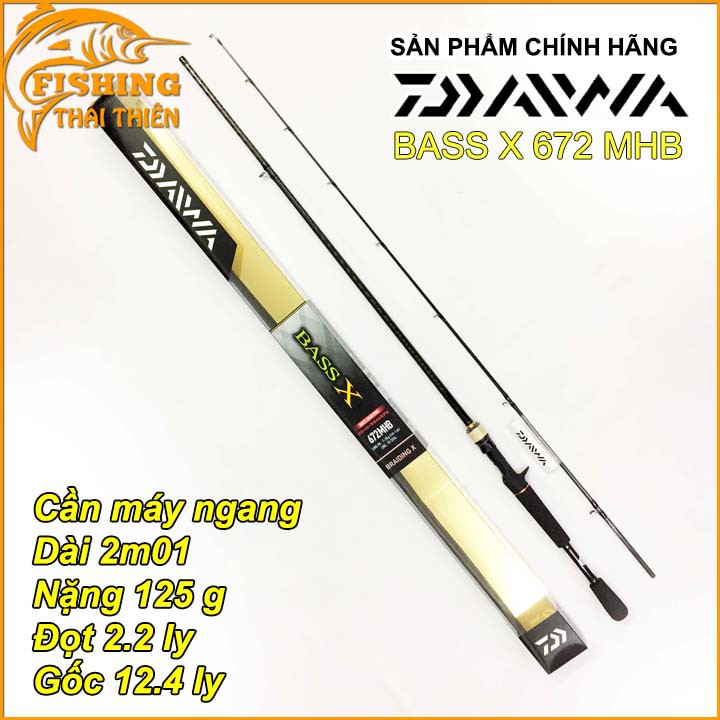 Cần câu cá Daiwa Bass X 672MHB (cần máy ngang)