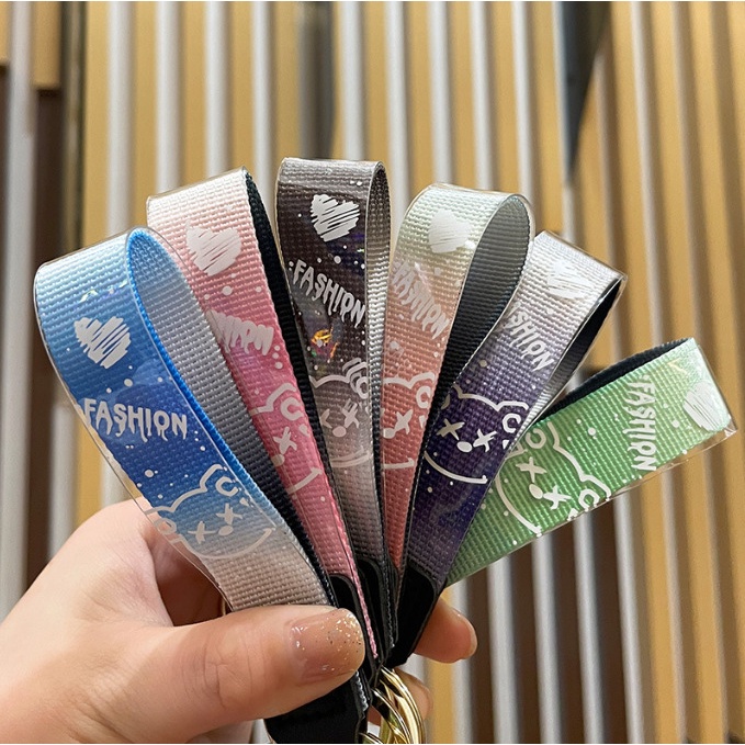 Mới Móc Khóa Hình Gấu Màu gradient Sáng Tạo