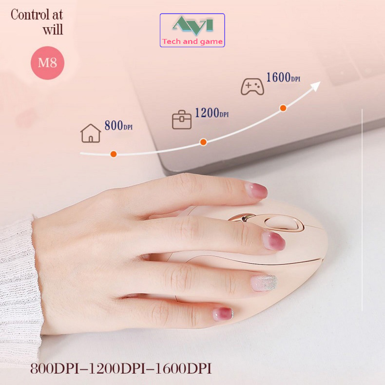 Chuột không dây pin sạc INPHIC M8 Chống ồn - Bản mới 2022 sạc Type C | BigBuy360 - bigbuy360.vn