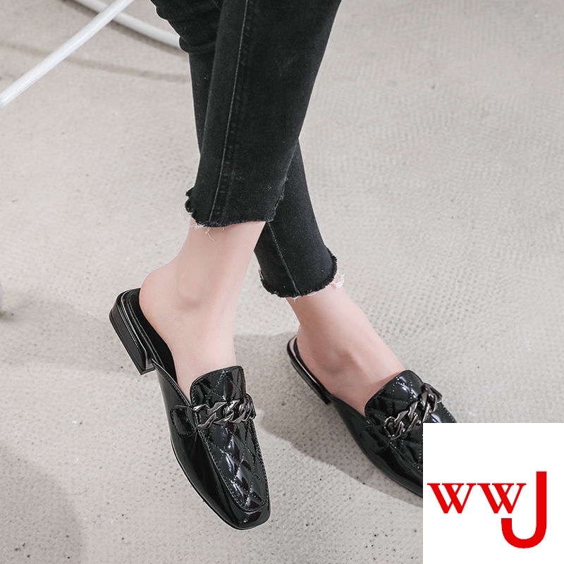 Dép Bít Mũi Da Mềm Thời Trang Mùa Hè Cho Nữ Size 35-43 / 41 / 42