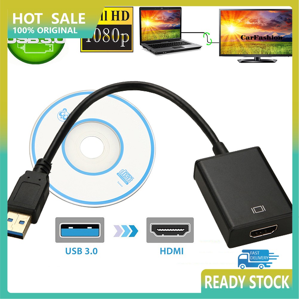 Cáp Chuyển Đổi Chsusb 3.0 Sang Hdmi Audio Video Cho Windows 7 / 8 / 10 Pc 1080p