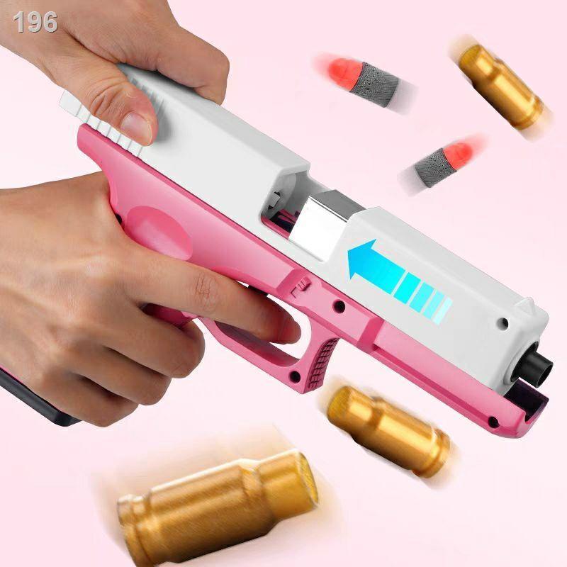 【2021】Súng đồ chơi trẻ em Ném vỏ Glock có thể phóng đạn mềm lục Colt mô hình