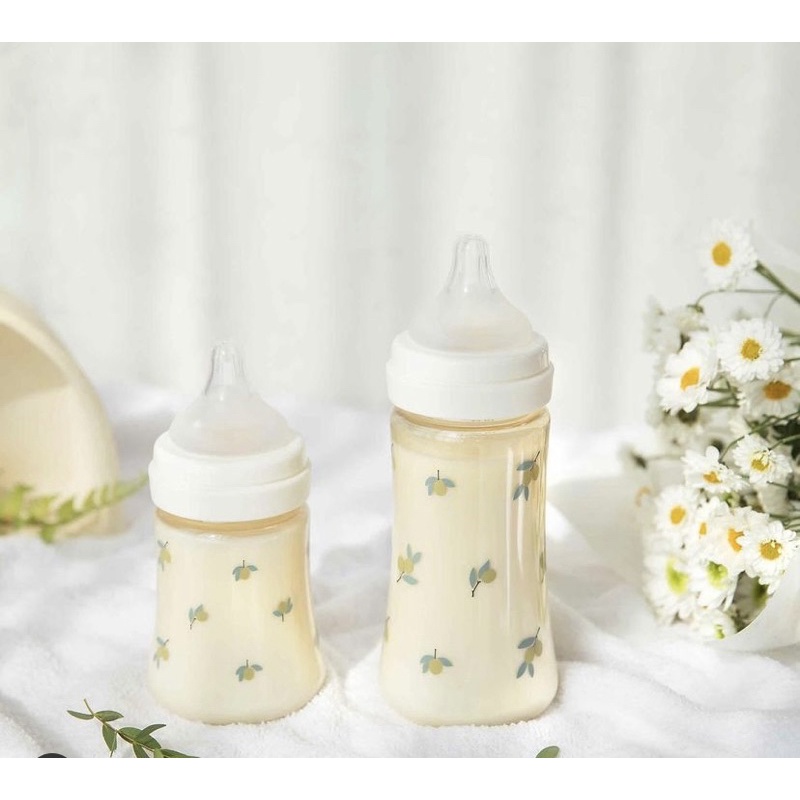 Bình sữa Grosmimi gâu Dotgom Hàn Quốc PPSU cho bé 200ml 300ml nội địa Hàn tách set