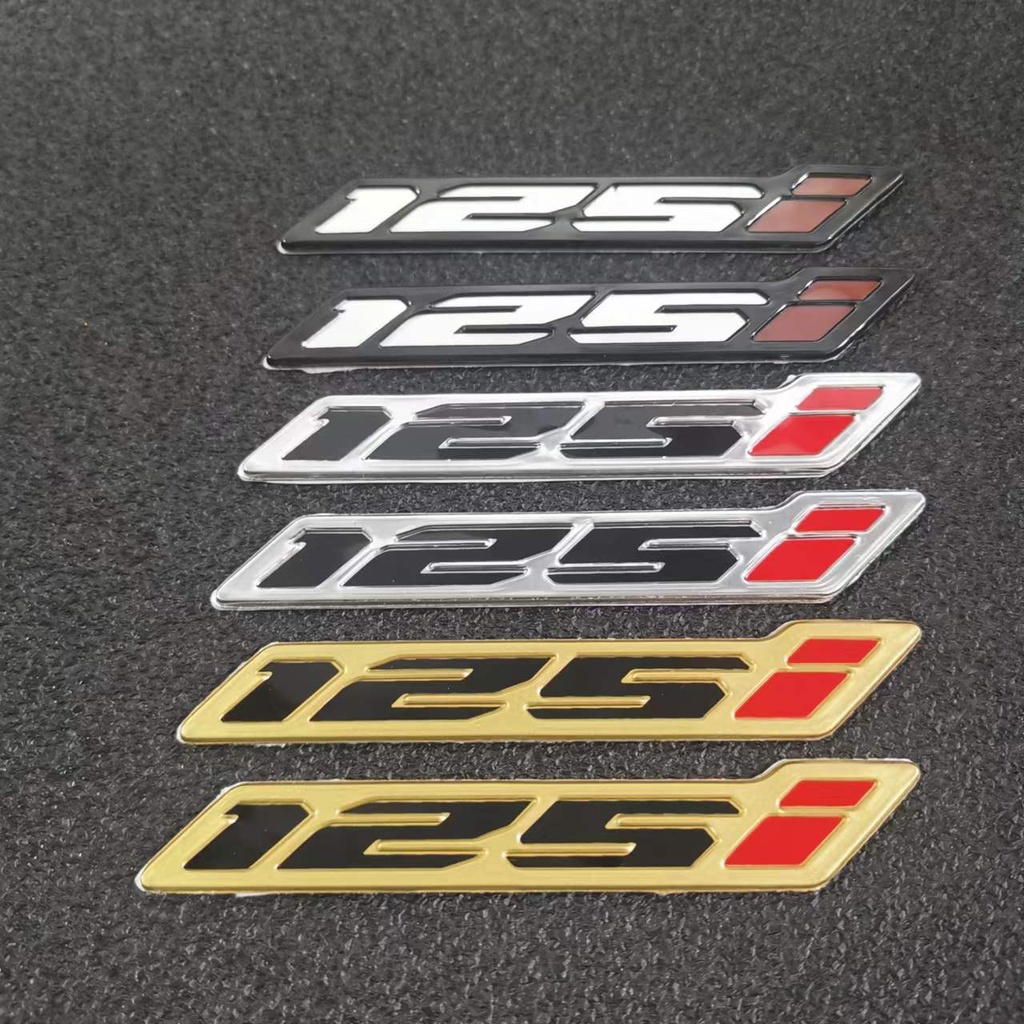 Honda Click 125i Emblem Logo Xe Máy Đen Vàng Bạc 3D Chất Lượng Nguyên Bản 2 Chiếc