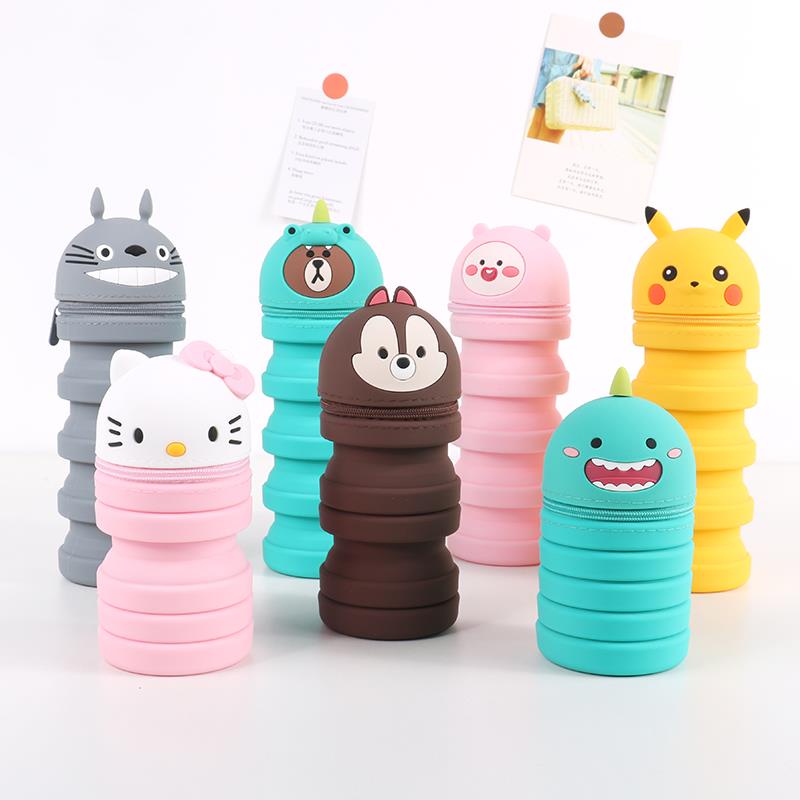 Bóp Viết Silicon Có Thể Rút Lại In Hình Pikachu Hoạt Hình Nổi Tiếng Cho Học Sinh Nam Và Nữ