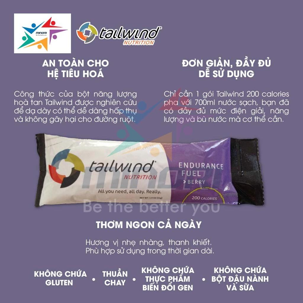 Bộ Dinh Dưỡng Bổ Sung Điện Giải TailWind Endurance - 2 Serving