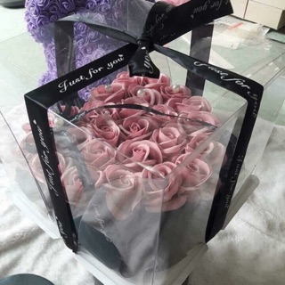 Hộp hoa sáp meka tim hoa 4 lớp