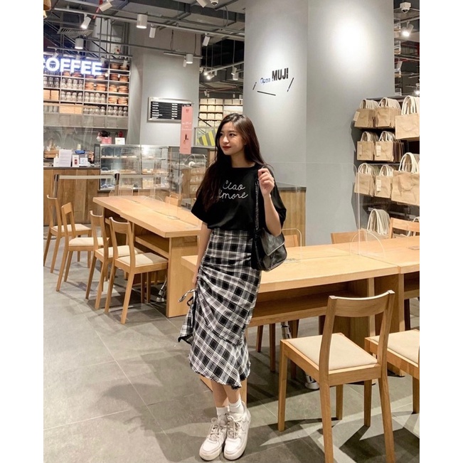 SET ÁO PHÔNG CHÂN VÁY ĐUÔI CÁ RÚT ULZZANG  SET VÁY ĐUÔI CÁ PHONG CÁCH HÀN QUỐC