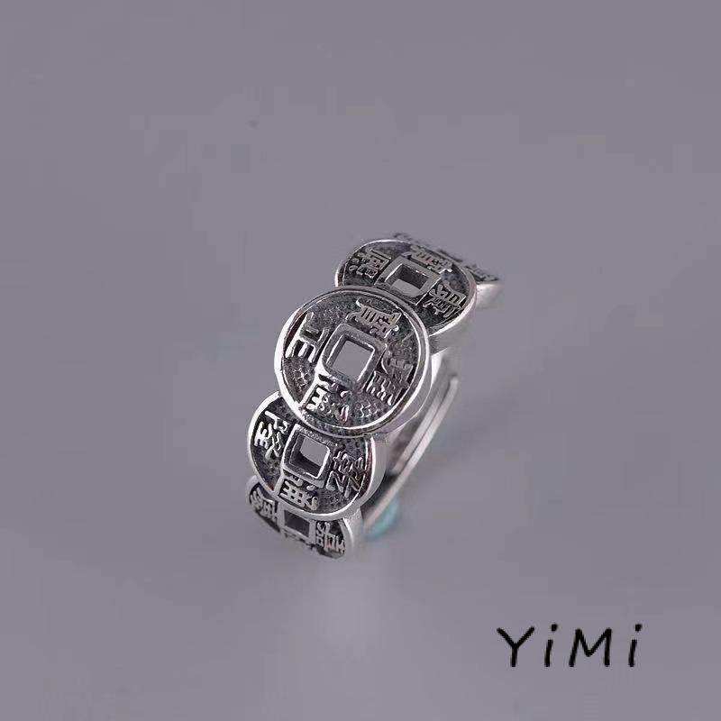 Nhẫn đồng xu trơn , bạc ta cao cấp , nhẫn dày dặn bạc sáng