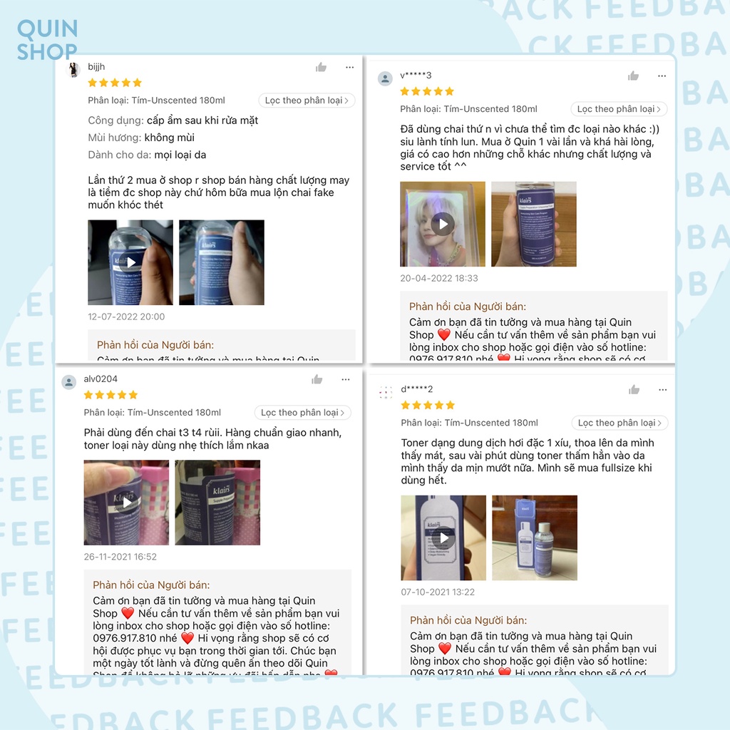 Nước Hoa Hồng Không Mùi, Có Mùi Dear, Klairs Supple Preparation Unscented Facial Toner